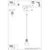Lampa wisząca ESTRIA 1 beżowa/zielona oliwka